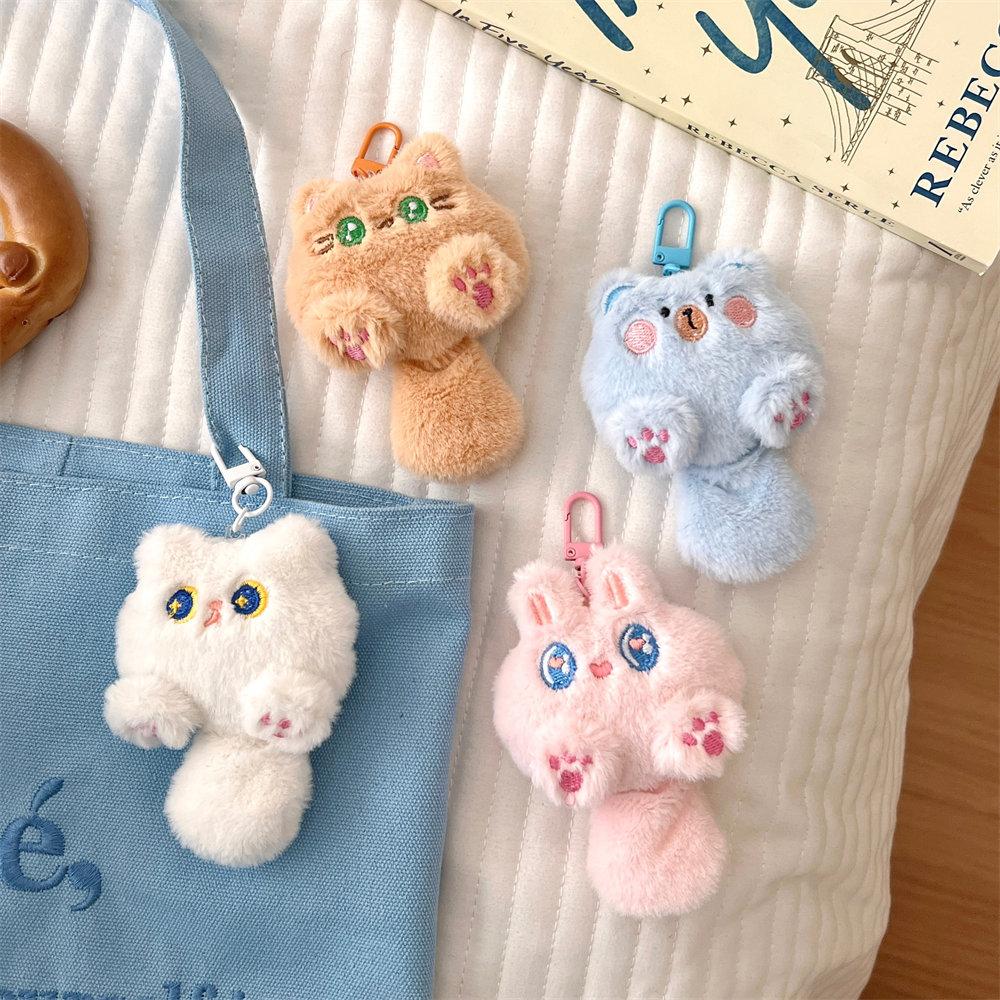 Cute Plush Cartoon Cat Doll Pendant Soft And Cute Girl Backpack Decoration Pendant Doll Student Gift