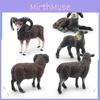 Ферма Черная Овца Коза Ягненок Модель ПВХ Черная Овца Ягненок Детская Образовательная Игрушка Для Детей