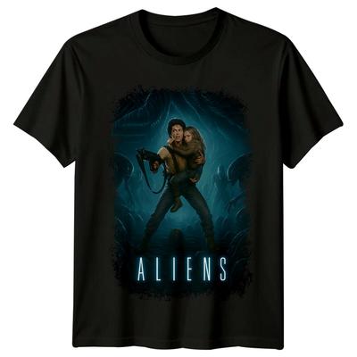 Пришельцы (1986) Унисекс футболка в стиле ретро-постера 80-х