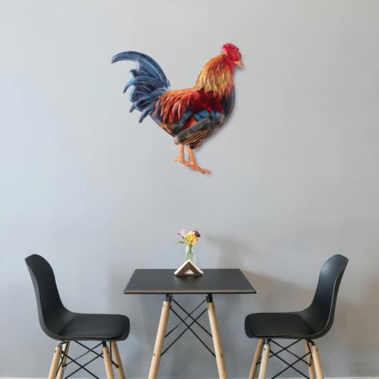 Металлическое украшение в виде петуха, декор для стены или двери, знак петуха, реалистичный