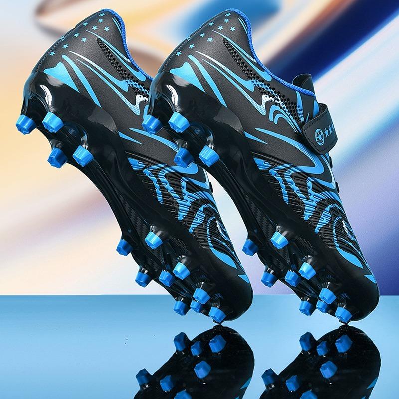 Детские футбольные бутсы для детей 30-38 лет, однотонные футбольные бутсы с волшебной клюшкой, тренировочные детские футбольные бутсы