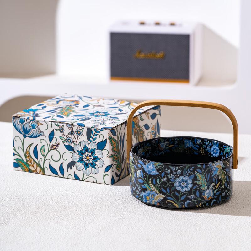 Керамическая сервировочная миска Ru Han Vintage с изображением ириса