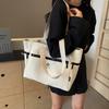 Tote Bag Women's 2025 New Large-capacity Commuter Bag Summer Canvas Casual This Year Fashion Shoulder School Bag
