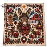 DIY Craft Supplies for Adults Christmas Animal Cross Stitch Kit, Holiday Embroidery Starter Seasonal Themed Art Projects Pattern, Festive Kit