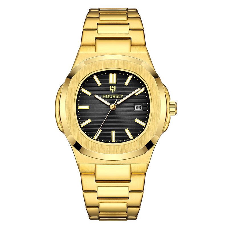 Men Gold Wrist Watches Top Brand Luxury Stainless Steel Band Male Clock Men Quartz Watch Fashion Dropship relogio masculino