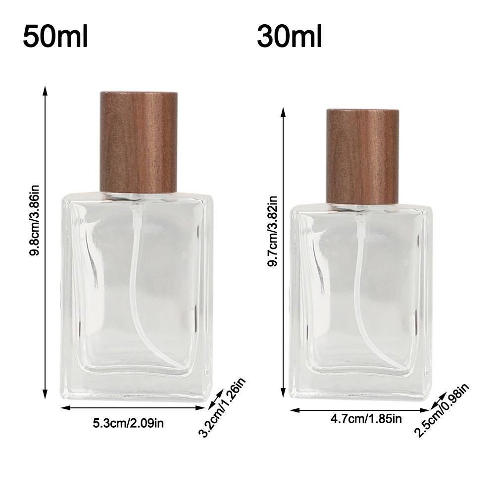 Glass Cosmetic Container 30/50ml Perfume Atomizer Bottle Portable Travel Sub-bottle Woman