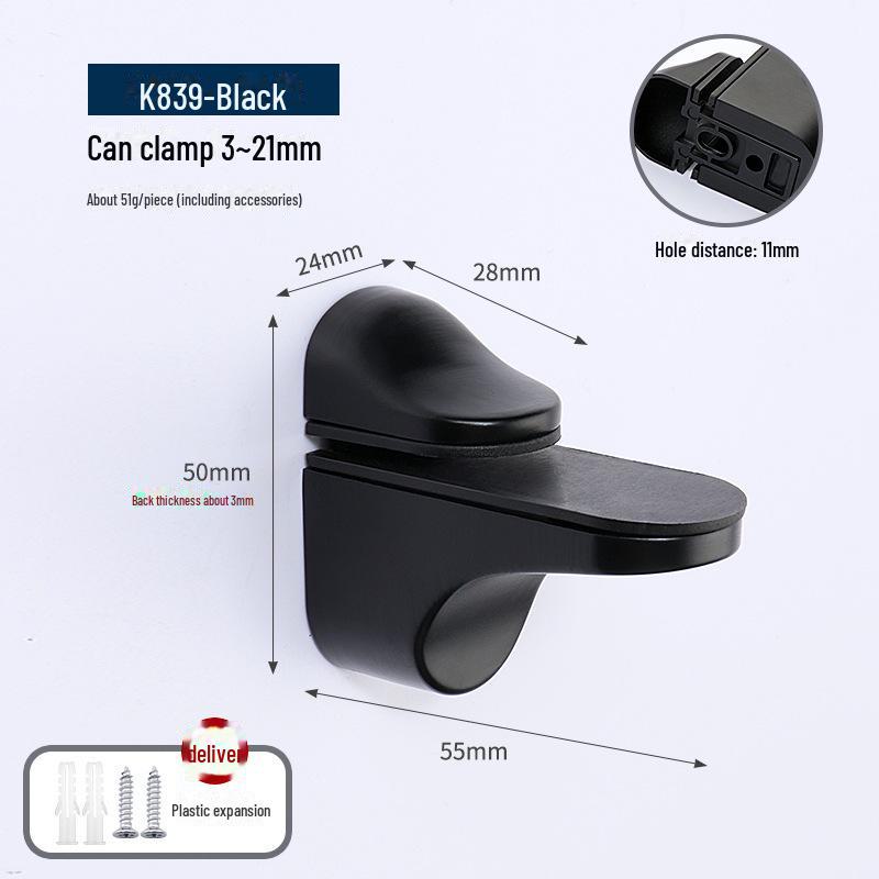 F-образный зажим для стекла Duckbill для ванной комнаты/кухни