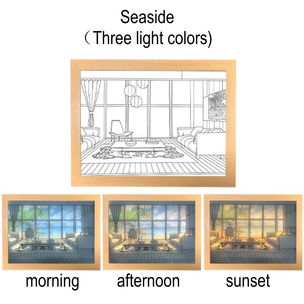 USB прикроватный светильник, светодиодное освещение, живопись, художественная лампа, домашний декор, солнечный свет, ночник, креативный подарок на день рождения, Рождественский подарок