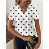 Fashion Casual Printed V-neck Top T-shirt for Women