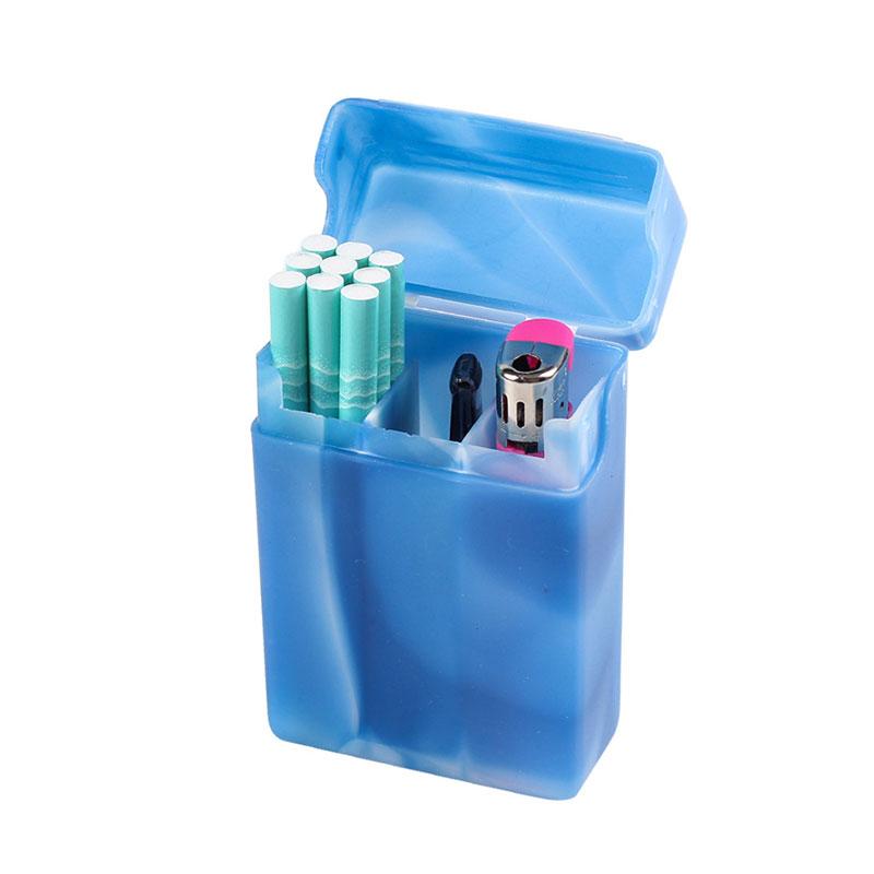 1PC Plastic Creative Box Portable Multi-function Cigarette Storage Box Lighter Box Men's Plastic Clamshell Cigarette Box