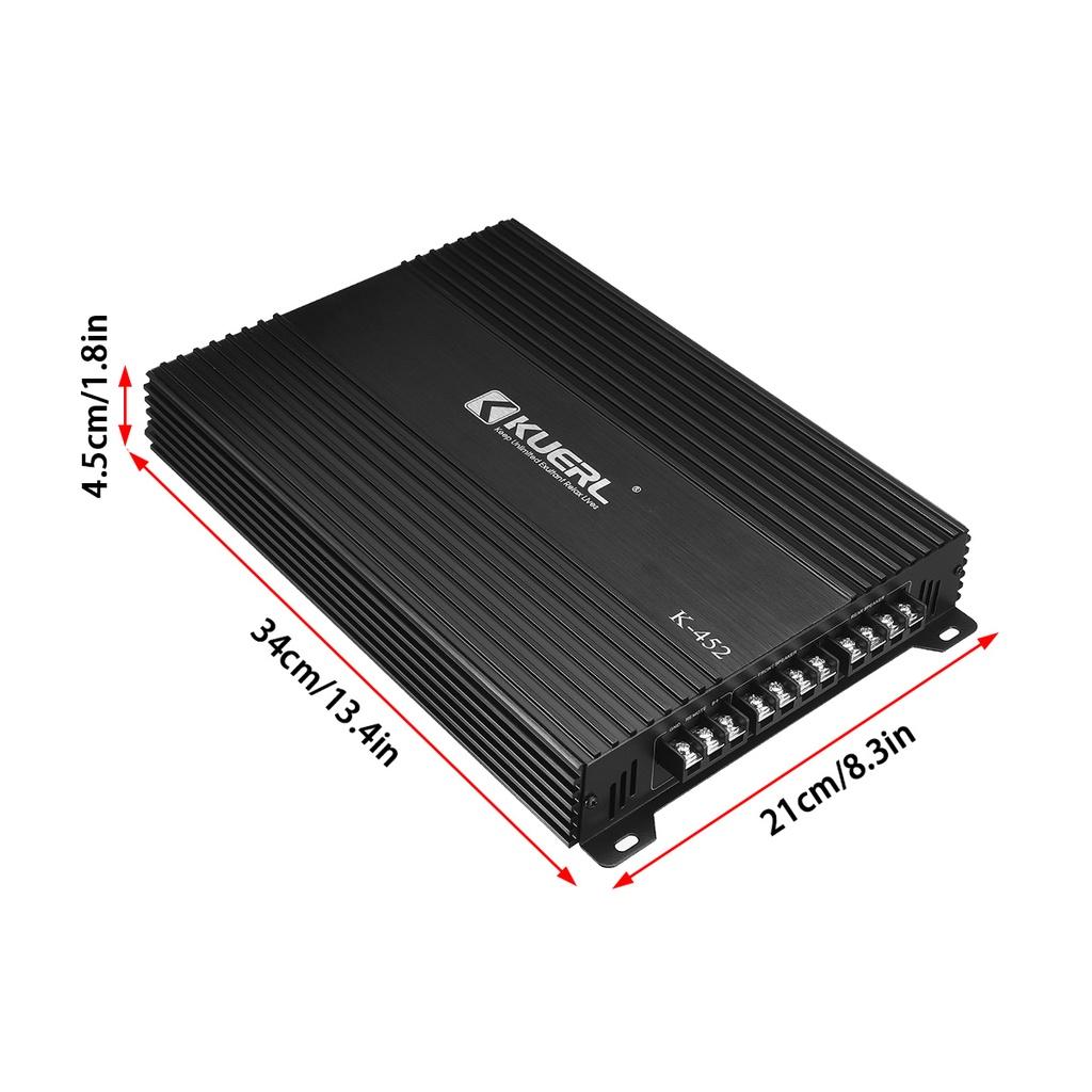 6800W 12V 4 Channel Car Amplifier Subwoofer Slim Class A/B Car Audio Amp Powerful Amplifiers Subwoofer Bass Speaker Amplifiers