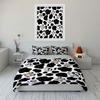 Cartoon Cow Print Pattern Bedding Duvet Cover Set  (1*Duvet Cover 2*Pillowcases, without duvet insert)