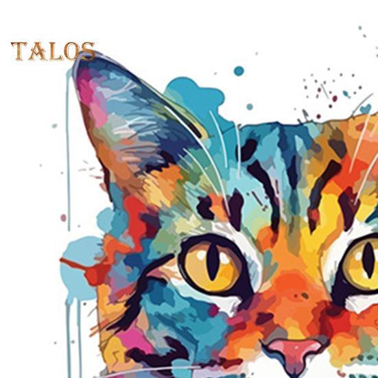 Цветной рисунок наклейка на унитаз с котом, водонепроницаемая, съемная, самоклеящаяся, ПВХ, настенное искусство для гостиной, ванной комнаты, акварель, котенок, декоративная наклейка на крышку унитаза