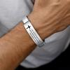 Silver Family Friendship Bracelet Adjustable Cross Braclets Bible Verse Bracelet  for Men Women