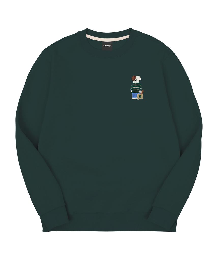 OKSTAR Mini Me Casual Brodog Embroidered Double-Sided Sweatshirt (Type B)