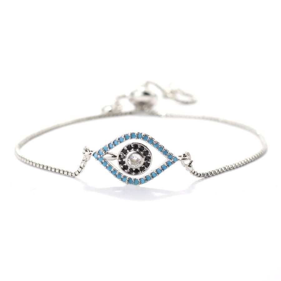 2 Colors Women Chain Bracelet Not Allergic Adjustable Link Braclet Evil Eyes Butterfly Cross Cuckold Braslet Gift For Her Joias