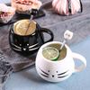 Керамические милые кружки с котами и ложкой для кофе, чая, молока, животных, чашки с ручкой, 400 мл, посуда для напитков, хорошие подарки