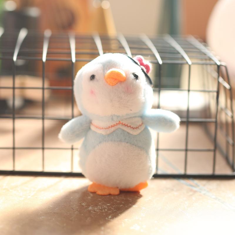 Милый маленький пингвин кулон плюшевая игрушка кукла мультфильм школьный портфель подвесной орнамент брелок кукла
