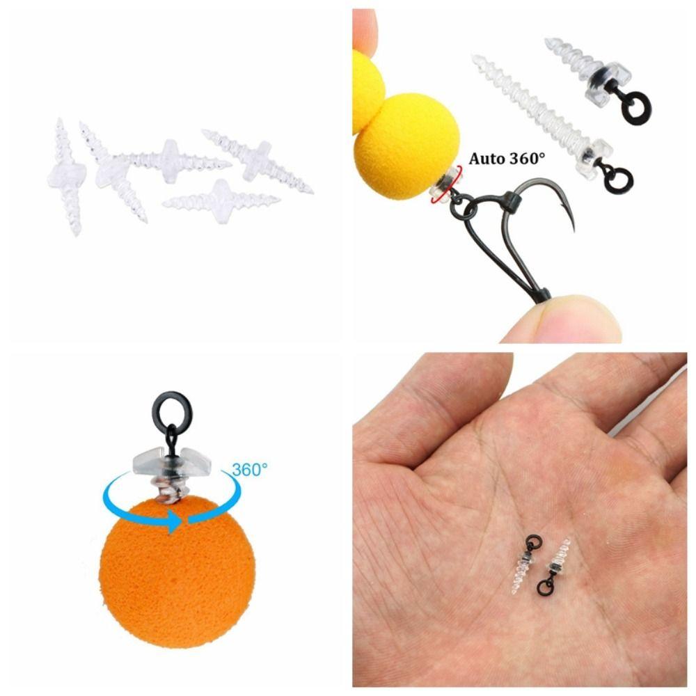 10PCS/20PCS Swivel Boilies Stop Screw 360° Hair Chod Ronnie Rig Boilies Boilie Screw Carp Fishing