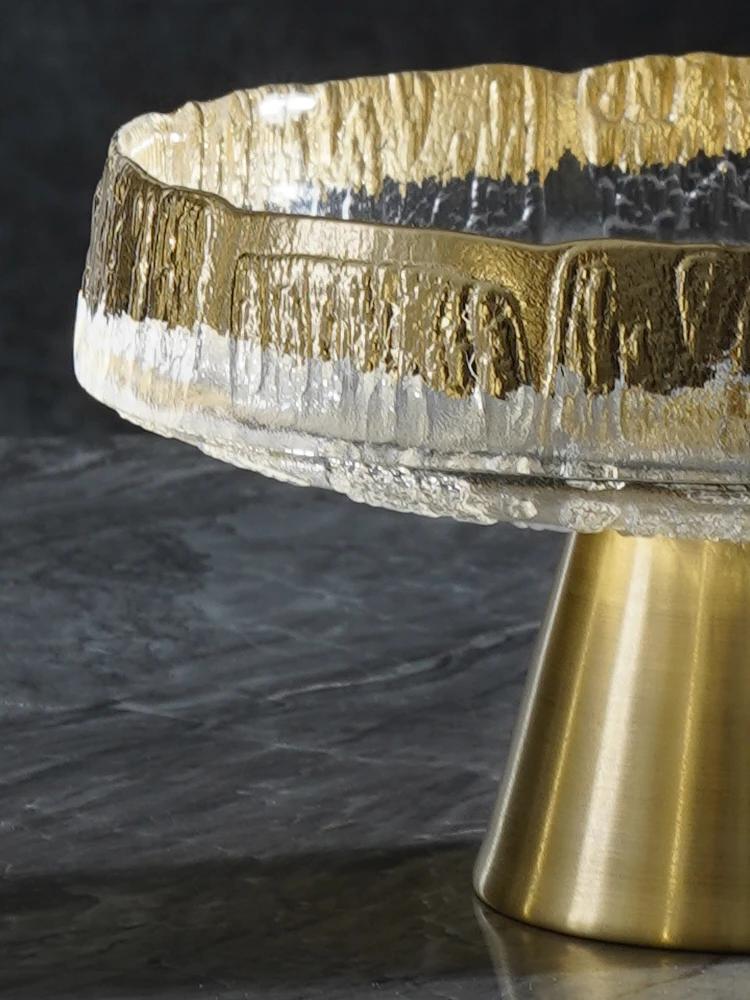 Высококачественная высокая стеклянная ваза для фруктов, большая домашняя ваза для журнального столика в гостиной, ваза для фруктов, украшения для дома