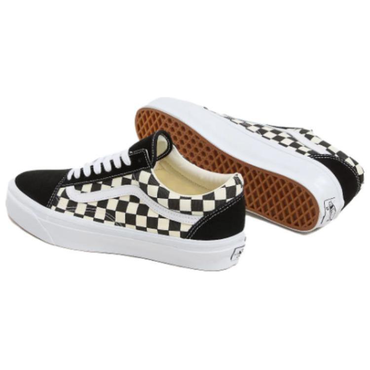 Vans Old Skool 36 LX Checkerboard - Black Unisex Sneakers White VN000CQD2BO