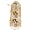 3 Pieces Europn   Gold Sugar Jar Polished Glass Ssoning Pot for Hotels Restaurant