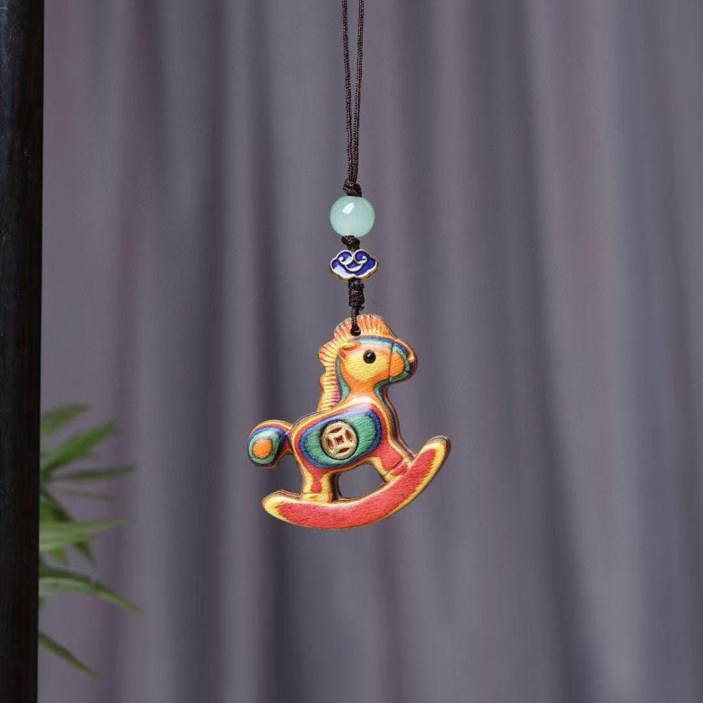 Handmade Mobile Phone Chain Traditional Zodiac Key Ring Horse Keychain Year of The Horse