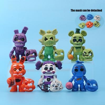 6 шт. Фигурки Fnaf Five Nights At Freddy'S с съемными масками Коллекционные игрушки Подарок на день рождения