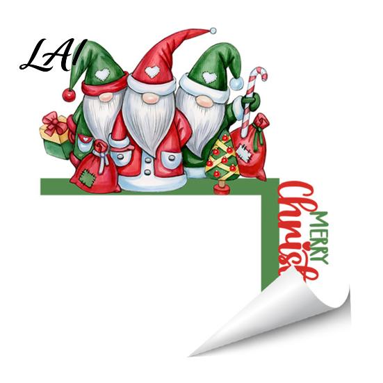 Washable Surface Stickers Christmas Wall Stickers Self-Adhesive Decals for Home Holiday Party Easy Apply Covers Decor Waterproof PVC Art Decor