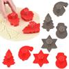 Christmas Santa Cookie Cutter Embossing  Plastic Spring Die Biscuits Cutter 4Pcs Set