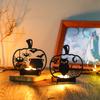 Halloween Ghost Spider Wrought Iron Candle Holder Atmosphere Venue Layout Home Crafts Ornament