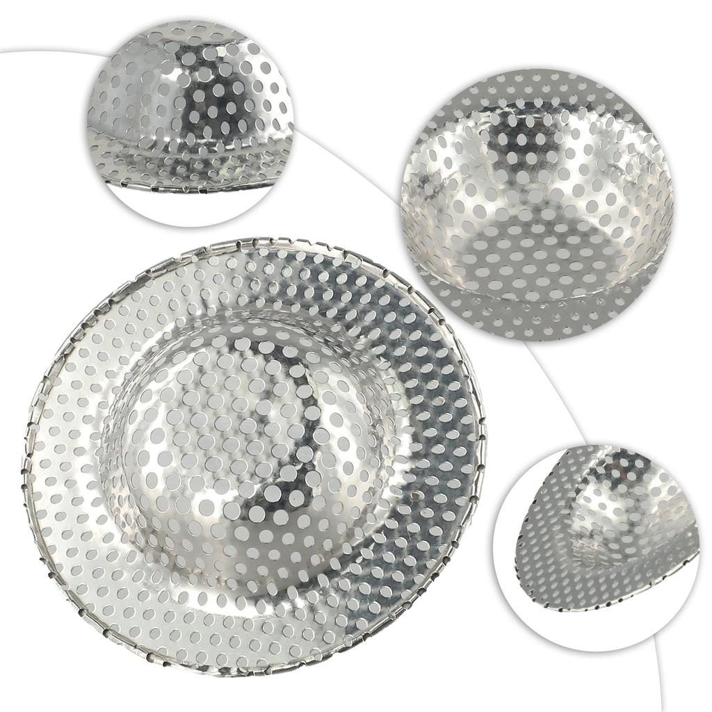 Long Lasting Stainless Steel Bathtub Hair Catcher Drain Filter Strainer