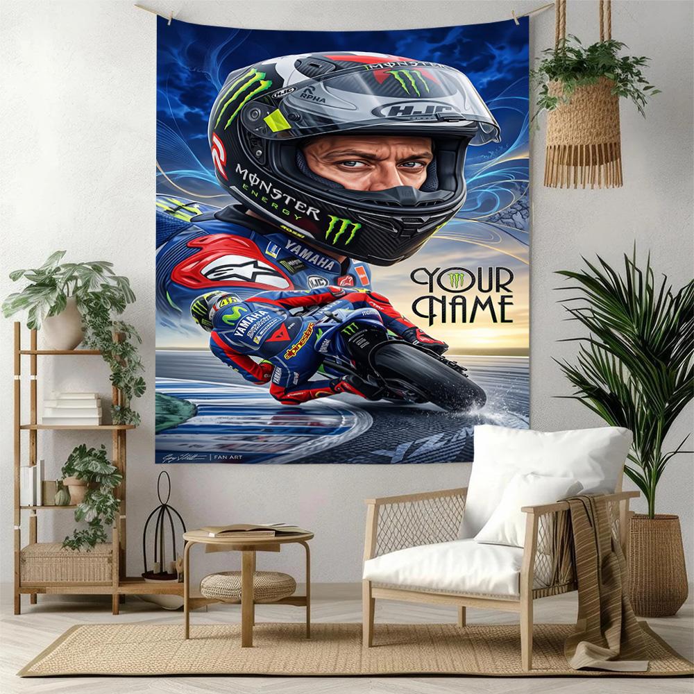 Jorge Lorenzo Custom Your Name Wall Decor Tapestry Art For Pet Memorial Birthdaywedding Party Backdrop Family Gift