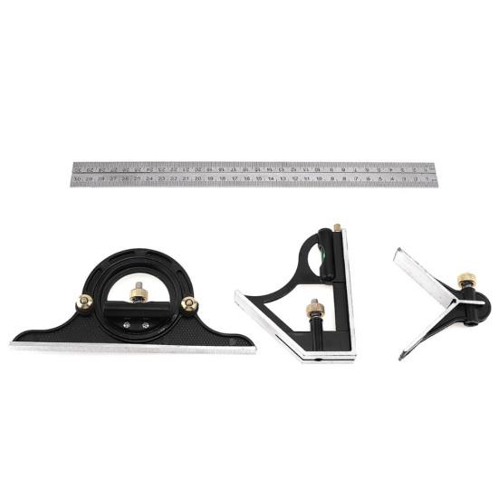 Многофункциональная комбинированная квадратная линейка с углом наклона 45/90 градусов, 300 мм, измерительный инструмент