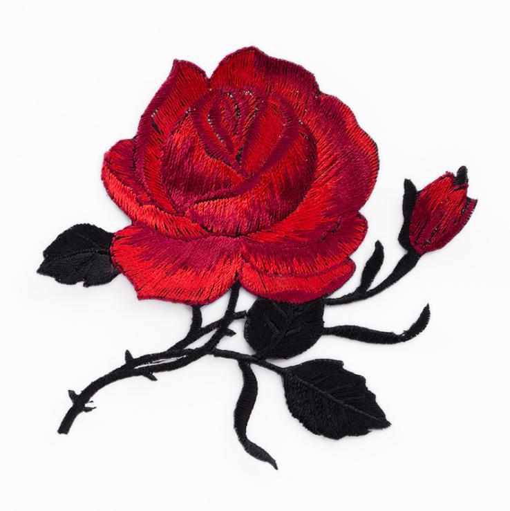 1 упаковка, аппликация в виде розы, нашивка в виде розы, вышивка лотоса, железная нашивка, аппликация, значок, тканевая наклейка, железная нашивка, швейные аксессуары