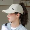 Letter Solid Color High Ponytail Baseball Cap Sports Golf Tennis Sunscreen Hat