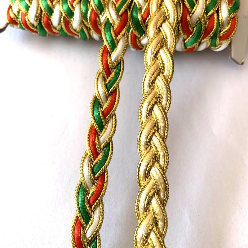 4m/13.12ft Each Pack Lace Trims Red Green Gold Satin Ribbon Wedding Party Sewing Curtain DIY Handmake Curtain Dress Hats Accessory Decorations
