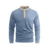 Men S Plus Size Color Block Long Sleeve Polo Shirt