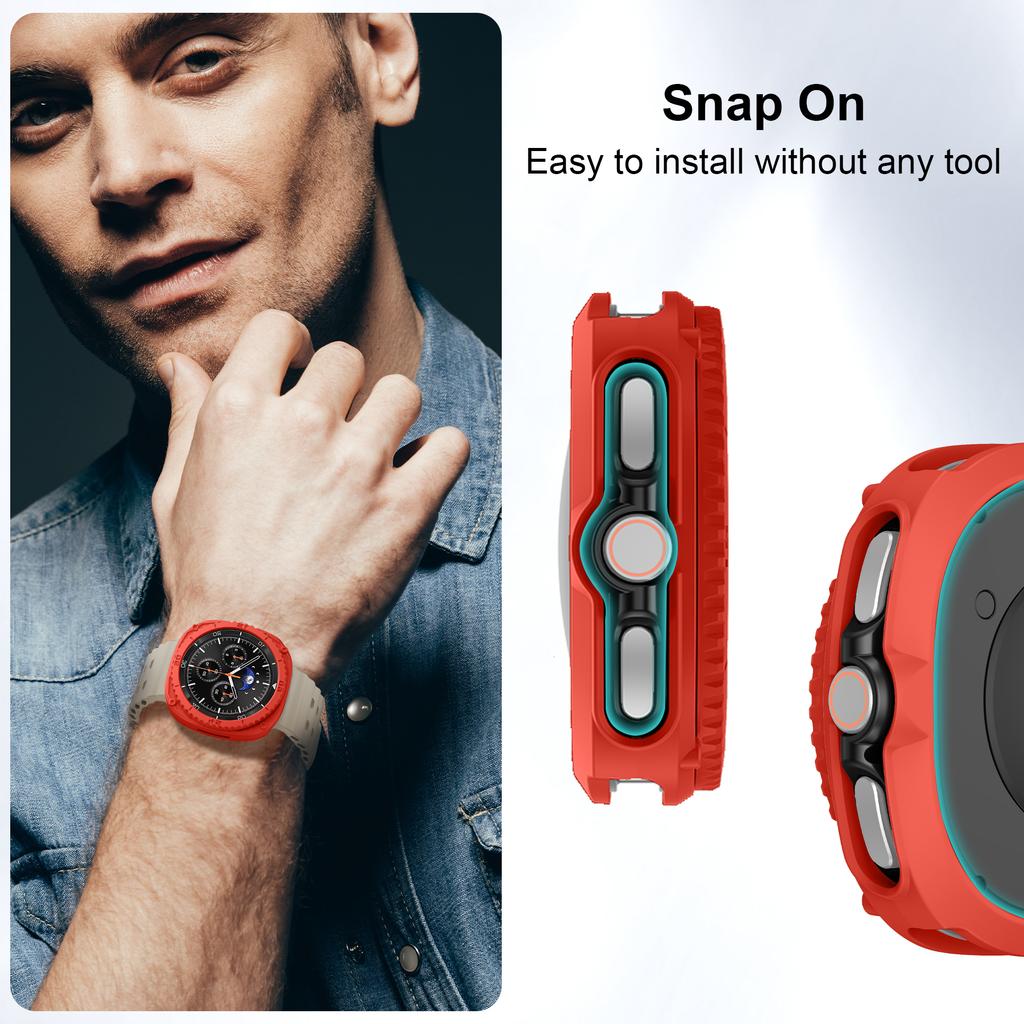 PC Case+Scale Protective ring For Samsung galaxy watch 8 classic 46mm Accessories Hollow Bumper For galaxy watch 8 classic cover