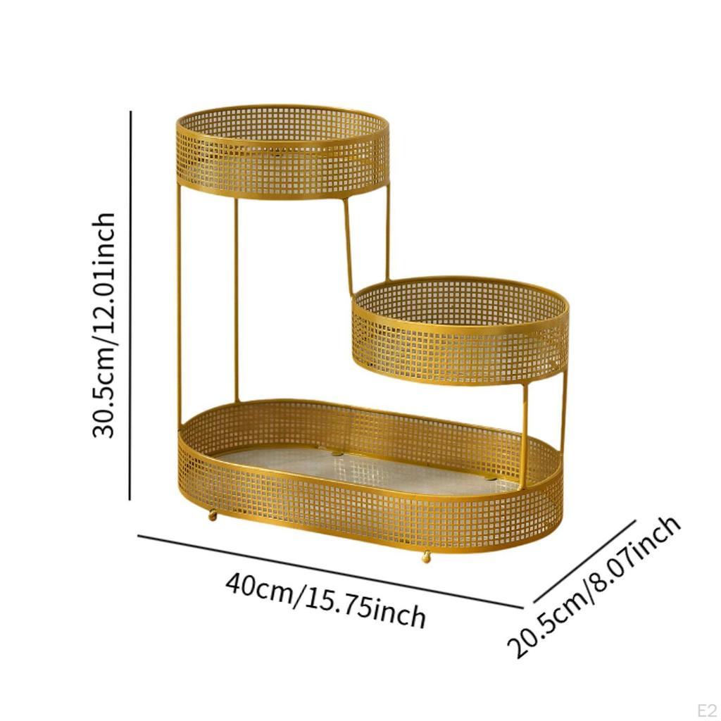 Трехъярусная фруктовая корзина, металлическая проволочная полка для столешницы на кухню для лука