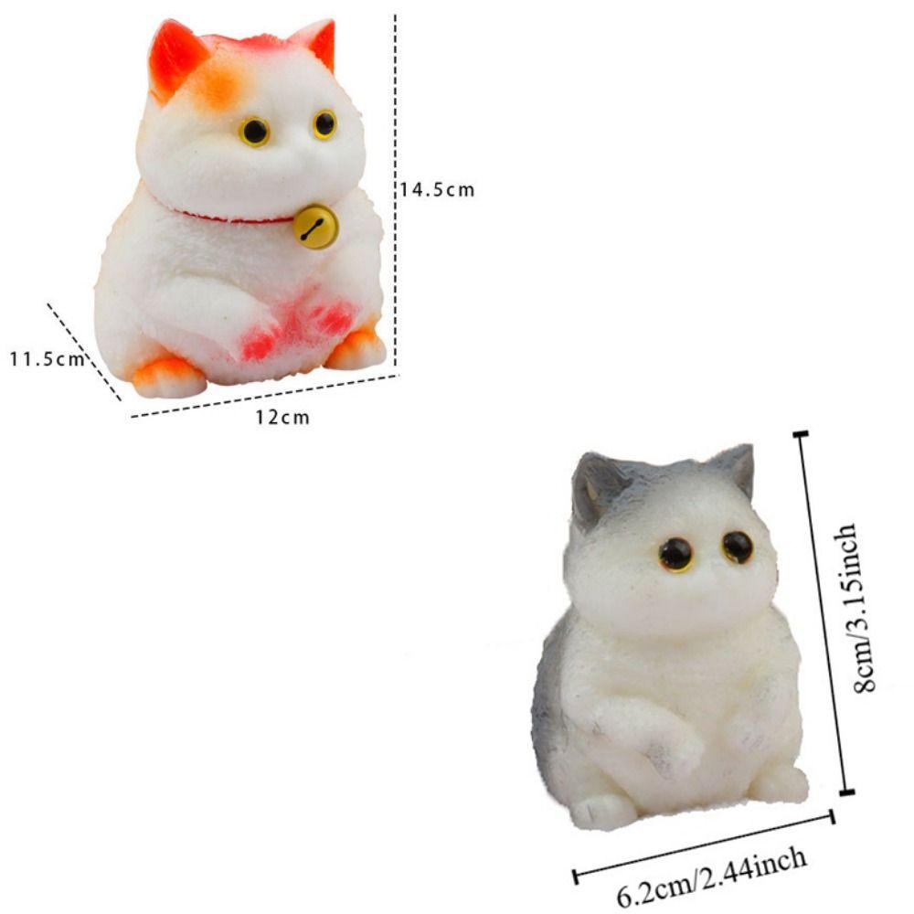 Cartoon Big Cat Doll Squeeze Toy Cat Bell Artificial Doll Squeeze Toy  Adults