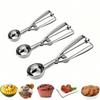 1Pcs Ice Cream Scoops Stainless Steel, Stainless Steel Cookie Dough Scoops, Cookie Scoops For Baking, Ice Cream Scooper With Trigger Release,S/M/L