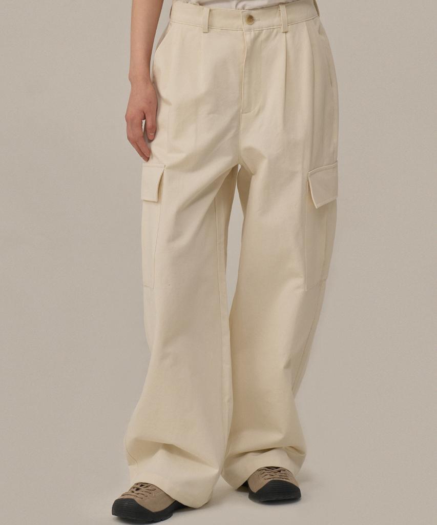 BONATSPALETTE Bp Wide Elastic Waist Cotton Cargo Pants_5 Colors