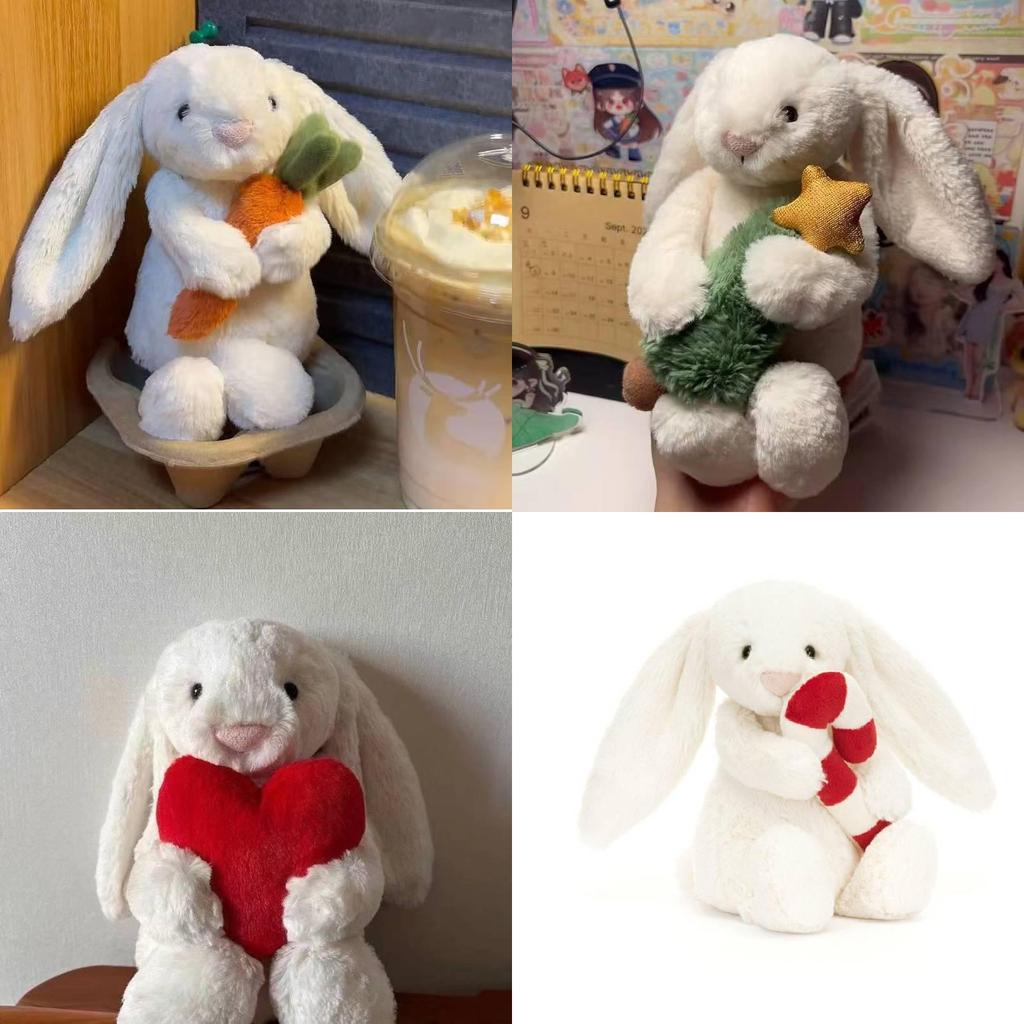 With Bunny Bashful Candy Cane Plush Doll Stuffed Animal Playroom Gifts Decor