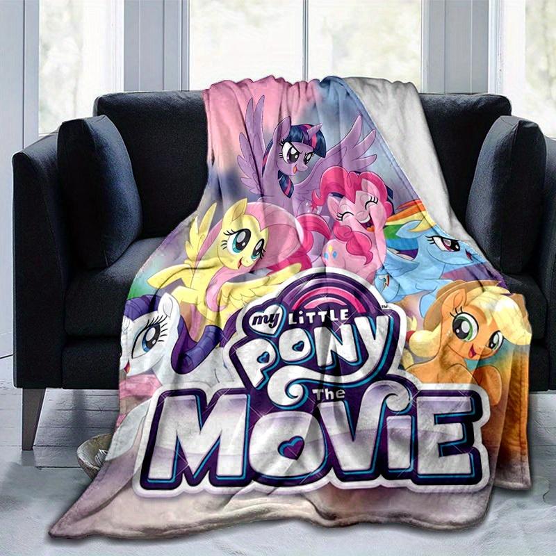 1pc, "My Little Pony The Movie" Home Decor Blanket, Soft Flannel Throw for Couch, Bed, Travel, Camping, Car, Beach, Office Nap, Perfect Gift for Fans