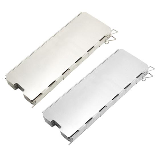 Ветровое стекло для кемпинговой печи, пластины из алюминиевого сплава, нержавеющие, устойчивые к коррозии, складная походная печь, аксессуары для ветрового стекла