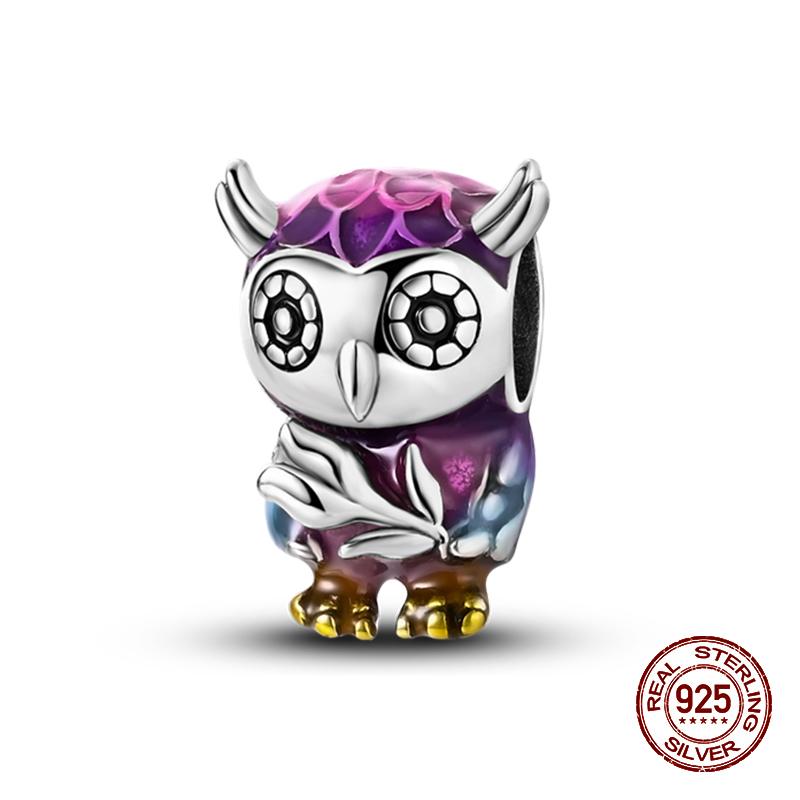 100% стерлингового серебра 925 пробы с изображением кофейного кота, кролика, медведя, пингвина, бусины, подходят для 925 оригинальных браслетов, сделай сам, подарок на день рождения, ювелирные изделия