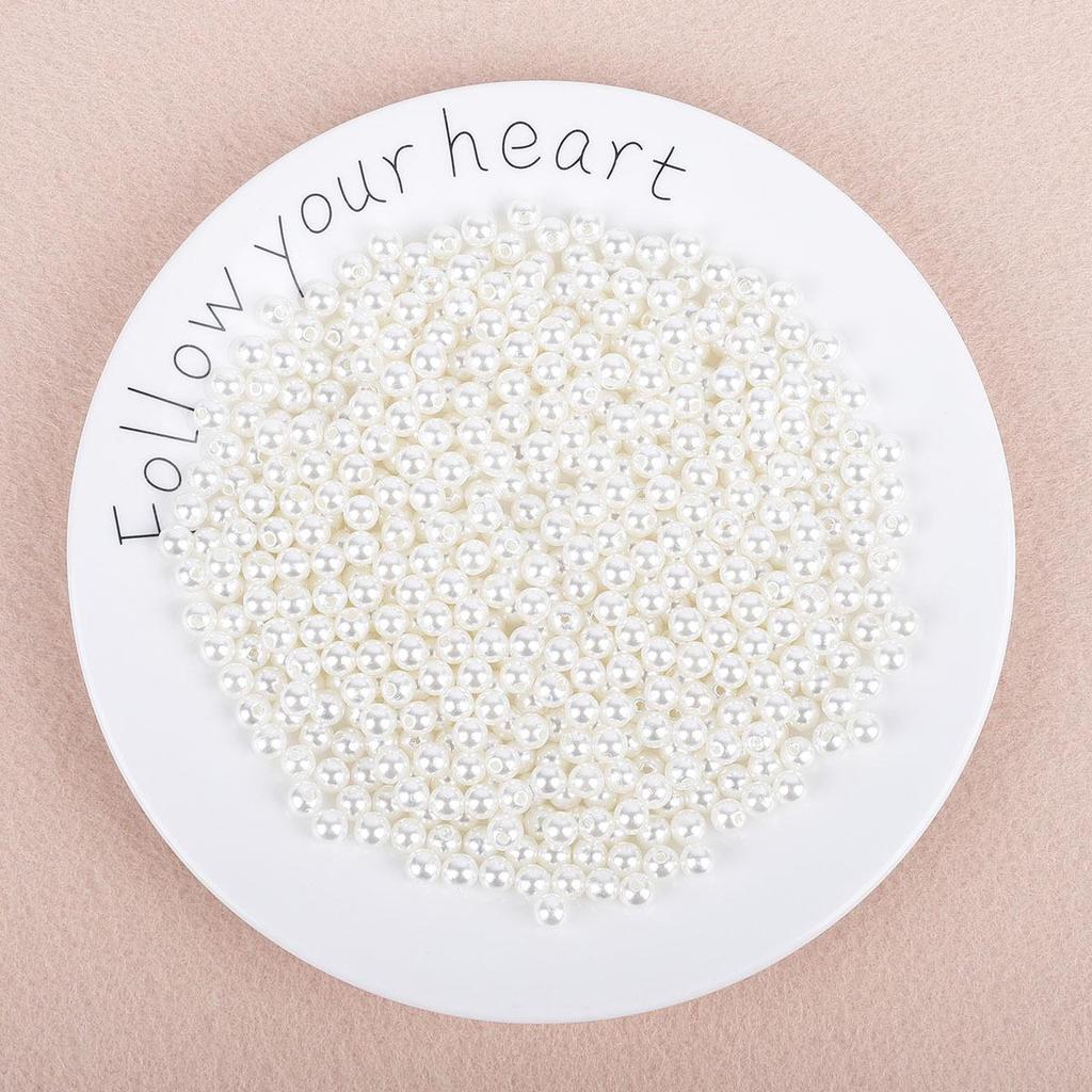ABS Perforated Pearl-Like Beads for DIY Earrings, Bracelets, Ancient Style Hairpins