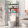 Space-Saving 3-Tier Bathroom Organizer Rack, Over-the-Toilet Plastic Storage Shelf for Essentials and Toiletries