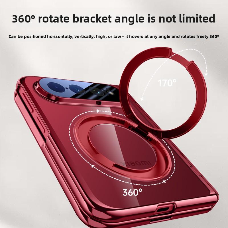For Xiaomi Mi 18 Fold Case Luxury Plating Magsafe Ring Stand Magnetic Protective Back Cover Case for Xiaomi Mi 18Fold Shell